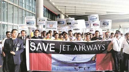 jet airways, jet airways crisis, jet airways debt, jet airways employee protest, jet airways protest, kolkata news