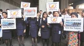 Cash-strapped Jet Airways staff stage protest at Mumbai airport, seek unpaid salaries