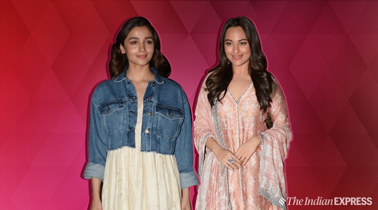 alia bhatt, sonakshi sinha, kalank, promotions, Delhi, Jalandhar, film, varun dhawan, aditya roy kapur, celeb fashion, sabyasachi mukherjee, indian express, indian express news
