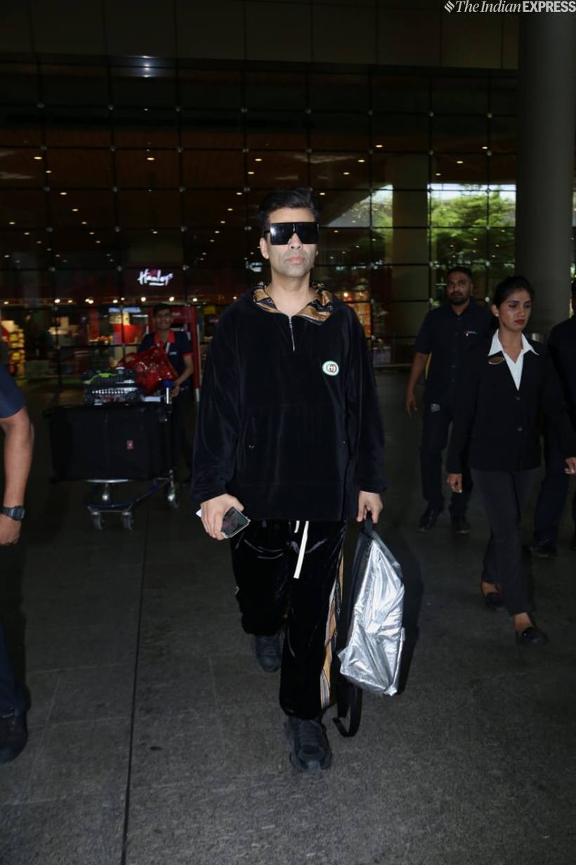 karan johar at mumbai airport