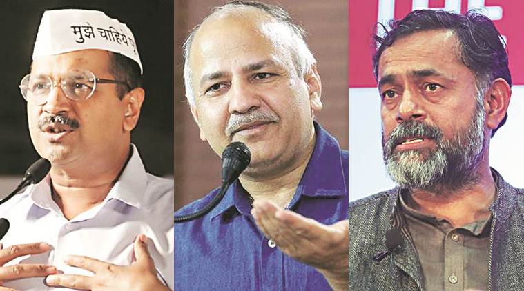 arvind kejriwal, manish sisodia, yogendra yadav, defamation, non bailable warrants, aap, aam aadmi party, court, delhi court, delhi news, indian express news
