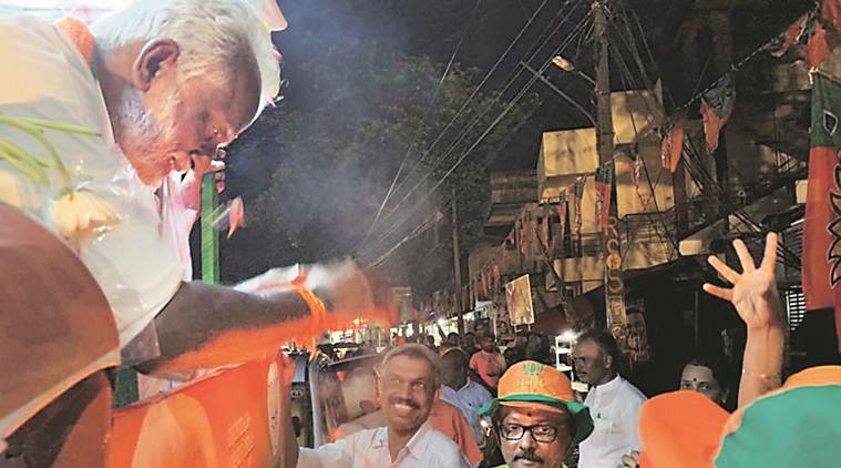 Lok Sabha elections, kerala, kerala elections, Shashi Tharoor, thiruvananthapuram seat voting, Kerala BJP, Sabarimala row, Sabarimala news, BJP on Sabarimala, Kummanam Rajasekharan, general elections, election news, decision 2019, lok sabha elections 2019, indian express
