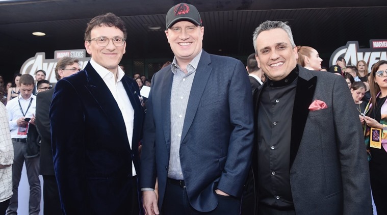 kevin feige with joe and anthony russo