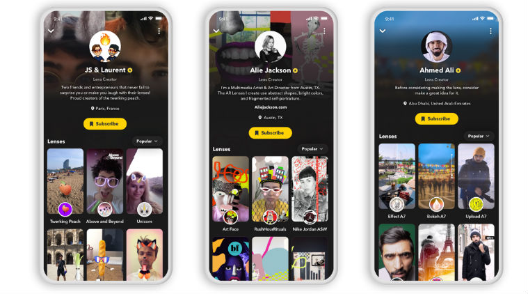 Snap Inc, Snapchat, Snapchat AR, Snapchat AR features, Snapchat Lens, Snapchat Lens Creator, Snapchat Lens Studio, Snapchat Lens feature