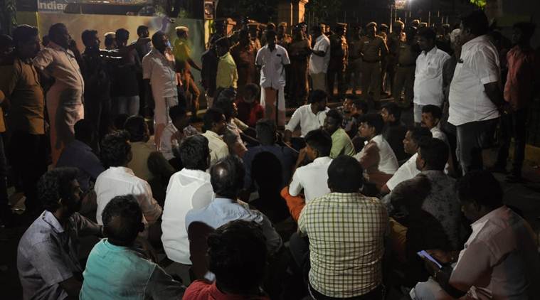 madurai protest election voting machine official suspended
