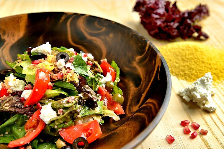 Maftoul Salad, salad, healthy food, recipe, indian express