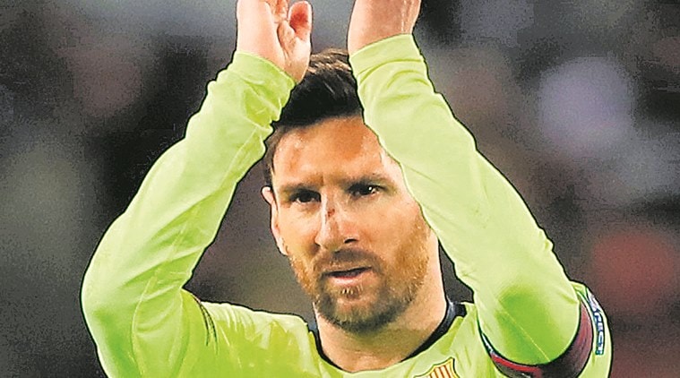 manu vs barca, lionel messi, chris smalling, manchester united, barcelona, manchester united vs barcelona, champions league, manu vs barca, luis suarez, football news, sports news, indian express