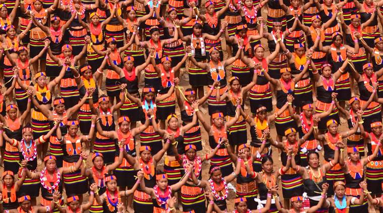 Konyak Naga women, Konyak Dance record, Konyak Dance guiness record, guiness world record dance, Nagaland world record, Naga women world record, North east news, indian express, latest news