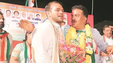 narsingh yadav, wretsler narsingh yadav suspended, narsingh yadav at congres rally, mumbai lok sabha elections, lok sabha elections 2019, election news