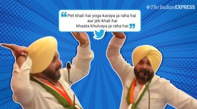 Indian Wife Navjot Videos - Pet khali hai, yoga karaya ja raha hai': Navjot Singh Sidhu's animated  speech goes viral | Trending News,The Indian Express
