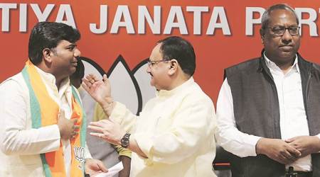 lok sabha elections 2019, Praveen Kumar Nishad, nishad party, nishad party joins BJP, akhilesh yadav, gorakhpur mp joins bjp, grand alliance, lok sabha elections, lok sabha polls, general elections 2019, election news, indian express