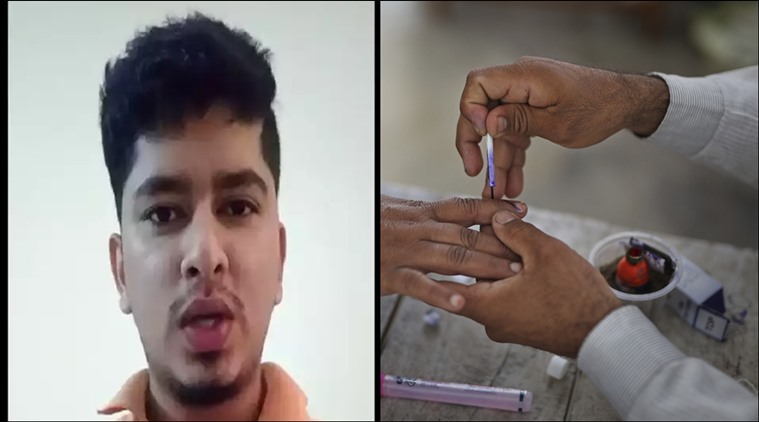 muscat man ticket cancelled voting, muscat man election ticket video, nri voting, expat voting, cyber fraud, cyber crime, online spammer, bizarre news, election news, odd news, indian express