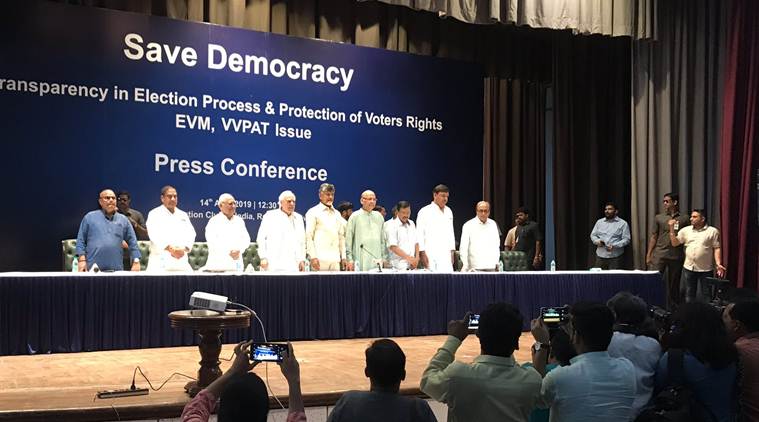 lok sabha elections 2019, lok sabha elections, opposition party presser, evm malfunction, evm issues, vvpat, congress, bjp, election news