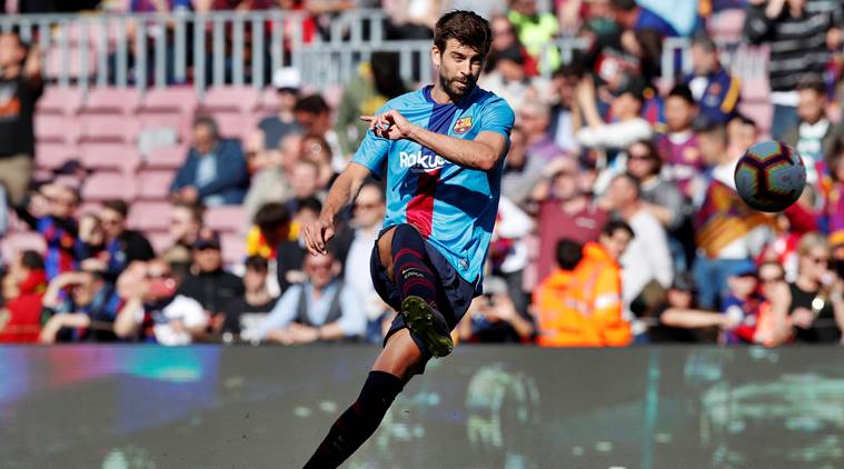Gerard Pique, Gerard Pique Barcelona, Barcelona, Barca Gerard Pique, Old traffor, Lionel messi, messi pique barcelona, Manchest united Pique, football news, indian express