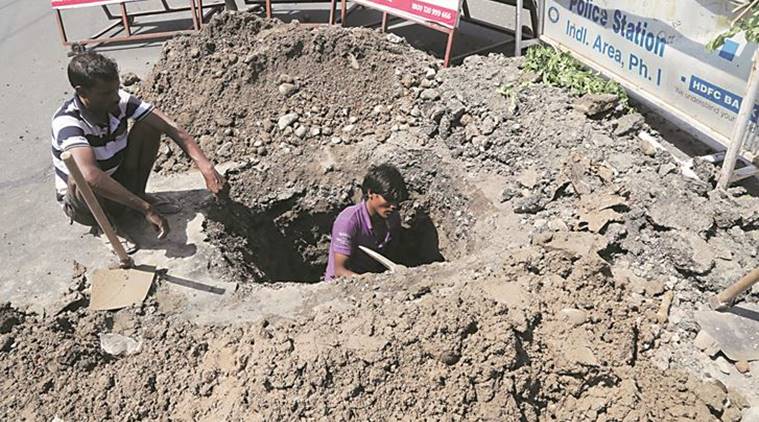 Chandigarh: Pothole on year-old road lands six in hospital in one day