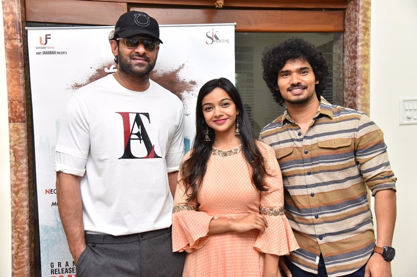 Prabhas with actors of Nuvvu Thopu Ra