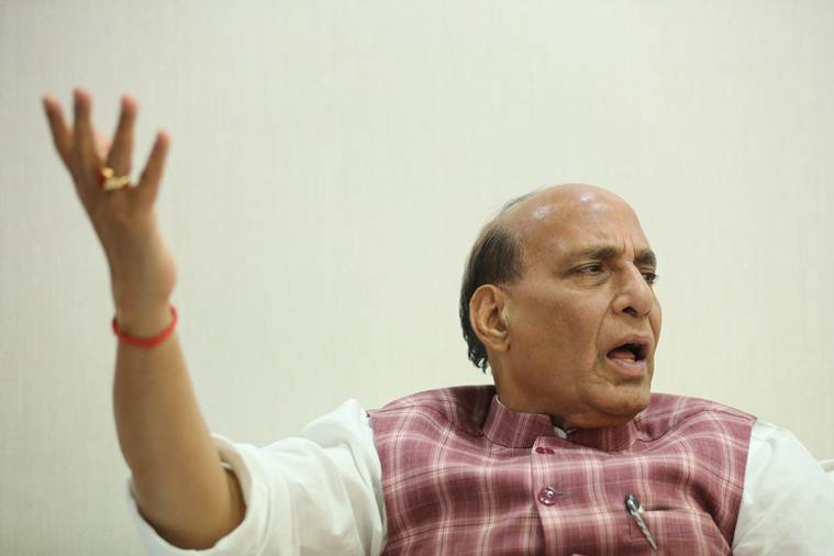 rajnath singh, rajnath singh on kashmir, rajnath singh on army, narendra modi, article 35a, article 35a kashmir, jammu and kashmir, balakot, pulwama attacks, election news, lok sabha elections, elections 2019, india news, Indian express, Rajnath singh interview
