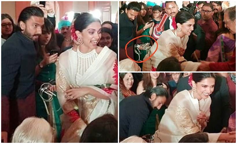 ranveer holding deepika's heels