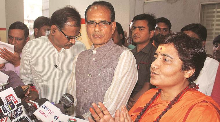 Sadhvi Pragya Thakur, Digvijaya Singh, Digvijay Singh, Bhopal, Bhopal news, lok sabha elections, Sadhvi Pragya Malegaon Blast, Malegaon Blast, sunil joshi murder, ajmer dargah Blast, Bhopal Lok Sabha seat, Digvijaya-Sadhvi Pragya, indian express news
