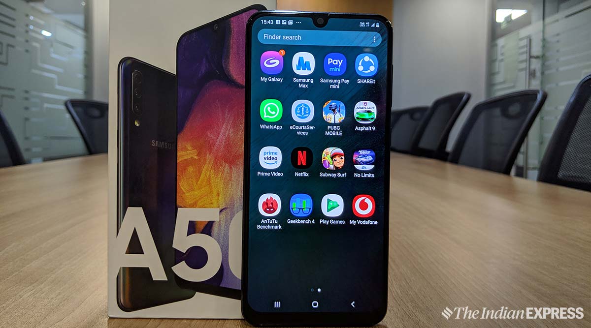 Samsung Galaxy A50 Review Mid Range Phone With Attractive Camera Powerful Battery Technology News The Indian Express