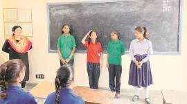 schools, Ladhowali, government secondary school, failure in english, english language, India News, Indian Express