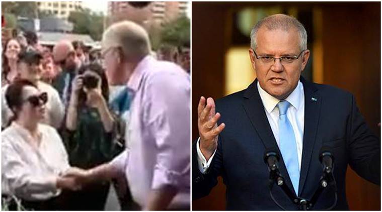 Scott Morrison, Australian Prime Minister Scott Morrison, Australian Prime Minister goof up, Australian Prime Minister chinese, Australian PM speaks chinese to korean woman, korean woman, viral video, indian express, indian express news