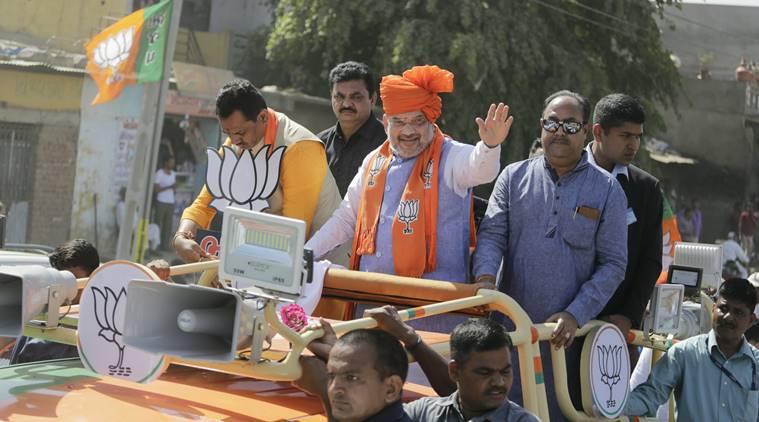 Amit Shah holds roadshow in Ahmedabad, says 'entire Kashmir is ours'