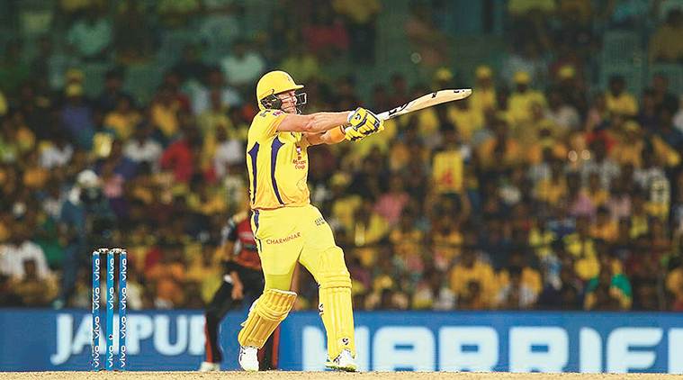 ipl 2019, csk vs srh, chennai super kings vs sunrisers hyderabad, shane watson batting, csk vs srh result, ipl 2019 results, ipl 2019 news, suresh raina, csk vs srh news, ipl 2019 report, indian express