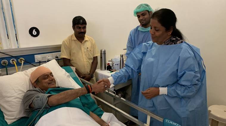 In Kerala for poll campaigning, Sitharaman visits Tharoor in hospital; Congress MP says 'civility rare in Indian politics'