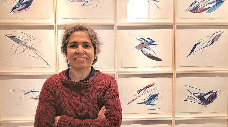 sheila makhijani, artist, installation, drawing, art and culture, indian express