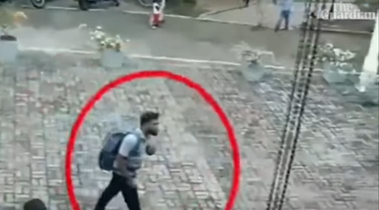 Sri Lanka Attacks Video Emerges Of Alleged Suicide Bomber Entering