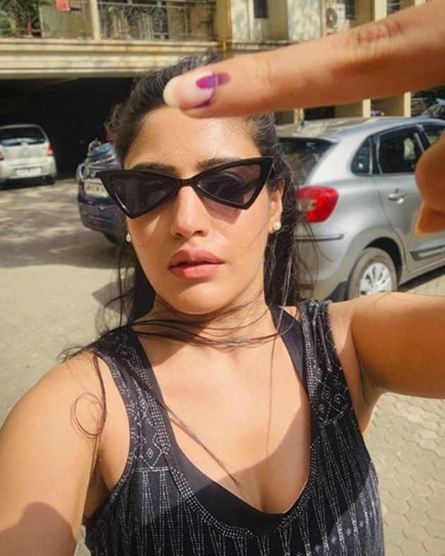 Surbhi Chandna voting