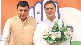 lok sabha elections, lok sabha elections 2019, lok sabha polls, punjab elections, elections in punjab, congress, rahul gandhi, bjp, suresch chandel, suresh chandel joins congress, anurag thakur, election news, indian express news