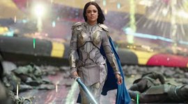 Tessa Thompson addressed the sexuality of her character at the red carpet premiere of Avengers: Endgame.