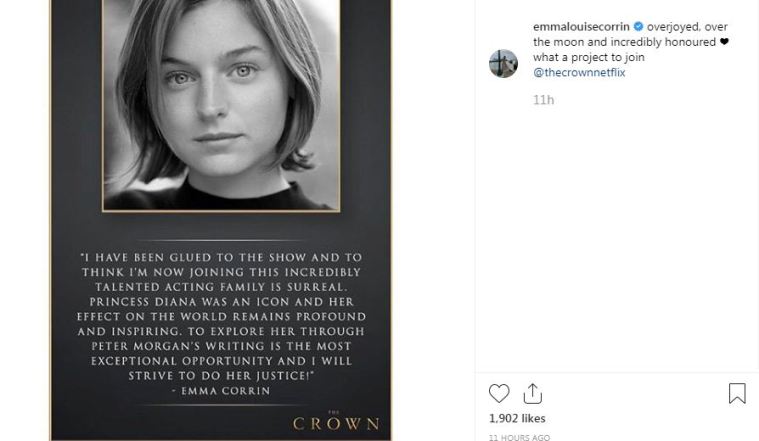 Emma Corrin in The Crown