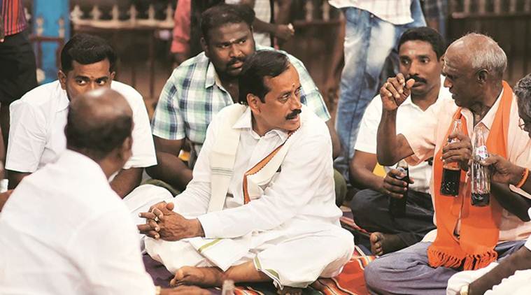 In Tamil Nadu, a rising sun and setting stars