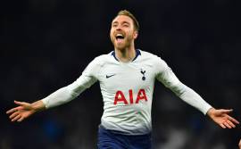 Premier League – Tottenham Hotspur v Brighton & Hove Albion Tottenham's Christian Eriksen celebrates scoring their first goal
