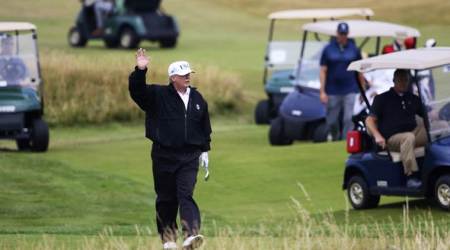 President Donald Trump invited Jay Monahan to play golf last Saturday (Source: AP)
