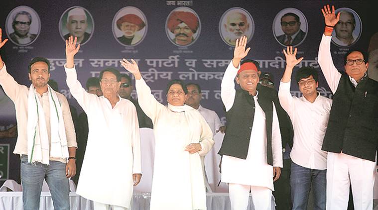 Akhilesh Yadav, Mayawati, sp bsp alliance, sp bsp rally, up gathbandhan, bjp congress, lok sabha elections, lok sabha elections 2019, lok sabha polls, up elections, lok sabha elections in up, up alliance, election news, indian express
