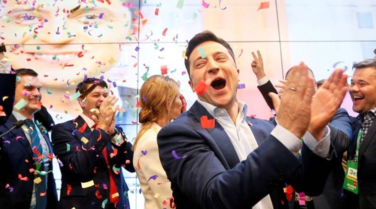 ukraine, ukraine elections, ukraine presidential election, comedian, ukraine president, volodymyr zelenskiy, vladmir putin, moscow, russia, ukraine russia relations, world news, indian express news