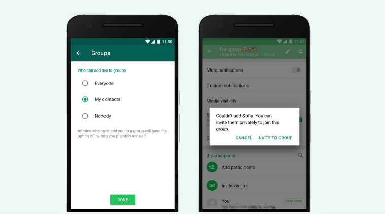 How to send whatsapp link group