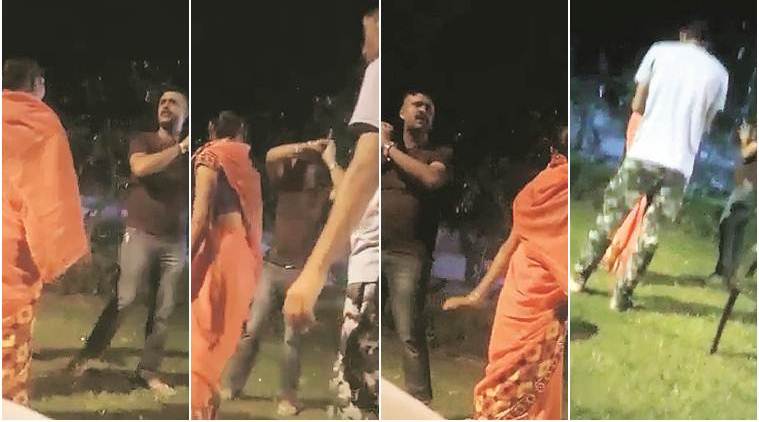 faridabad cops beat woman, Faridabad video, Fardiabad police beat woman, Faridabad police beating video, cops beat woman, delhi cops beat woman, delhi police, faridabad police