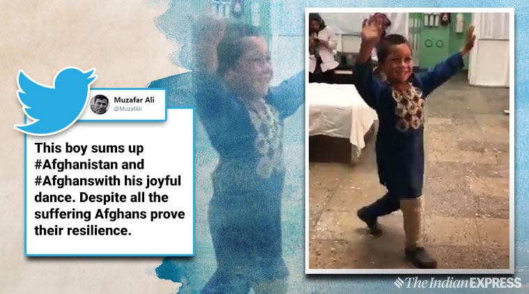 afghan boy prosthetic, afghan landmine, afghanistan landmine explosion, afghan boy dance prosthetic leg, viral video, indian express, good news