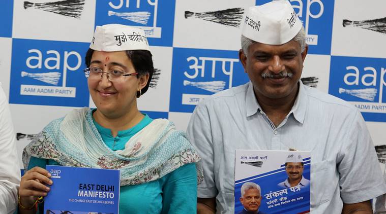 aap, aap manifesto, artishi, pankaj gupta, aap manifesto, constituency wise manifesto, election news, lok sabha elections, indian express