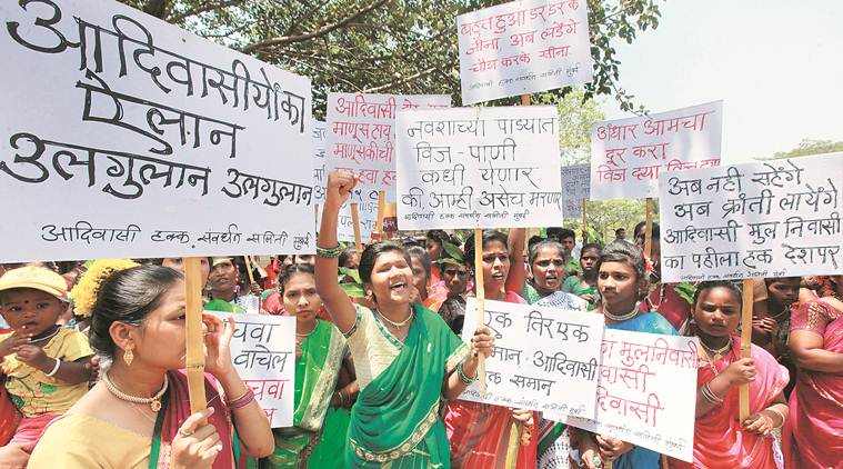 Mumbai: 200 tribals from Aarey Colony protest against infra projects, say won’t leave our homes