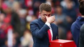 Arsenal's Aaron Ramsey during a presentation after the match