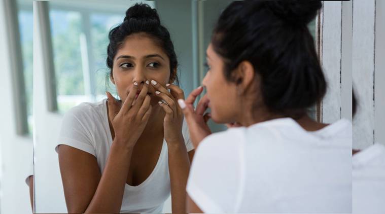 acne, skincare, common mistakes in skincare, sleeping with make-up, skin and mobiles, skin and remotes, washing face with soap, not drinking enough water can lead to breakouts on skin, skin blemishes care, what to avoid doing to skin, dry skin causes, what causes dry skin, what causes acne, what causes blemishes, indianexpress, indianexpress.com, indianexpressnews, indianexpress, moisturising skin,