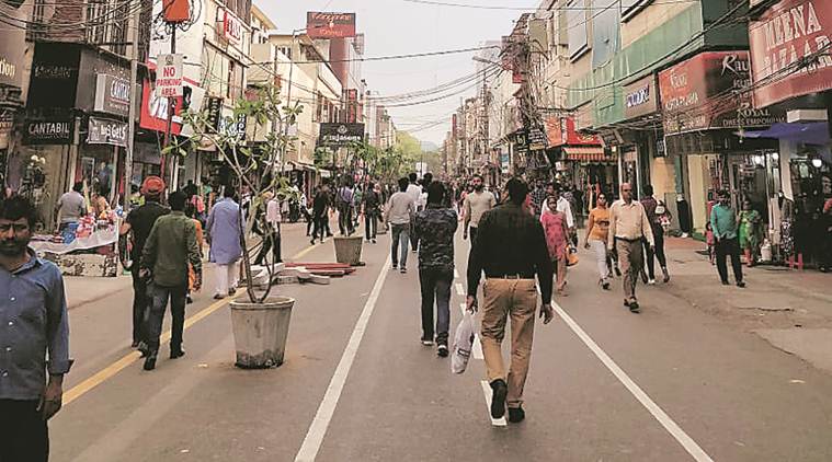 Only feet, no wheels: Karol Bagh stretch gets makeover | Cities News,The  Indian Express