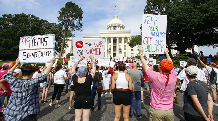 Hundreds protest Alabama abortion ban: 'My body, my choice!'