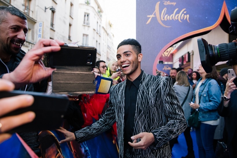 aladdin paris premiere, aladdin, aladdin live action, disney, aladdin world premiere, aladdin movie, will smith, Mena Massoud, naomi scott